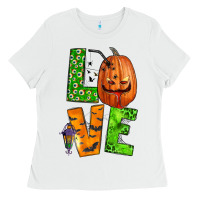 White love halloween Ladies Tee - BundleAndBundleShop