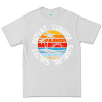 Dove Grey sunrise sunburn sunset repeat retro vintage gift vacation t shirt Premium Tee - tuanDangUi