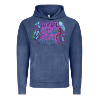 Vintage Denim Fueled by crystals and coffee halloween Vintage Hoodie - NancyCooperArtShop