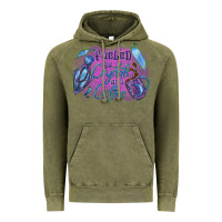 Vintage Olive Fueled by crystals and coffee halloween Vintage Hoodie - NancyCooperArtShop