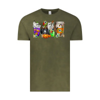 Vintage Olive Halloween Coffee Cups Vintage Tee - texasbilliewilder