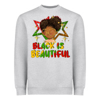Heather Grey black is beautiful Heavyweight Sweatshirt - FaDigitalArtStudio