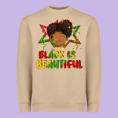 Black Is Beautiful Heavyweight Sweatshirt Designed By Fadigitalartstudio