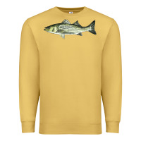 Antique Gold Striped Bass Premium Sweatshirt - LillyAllenDesigns