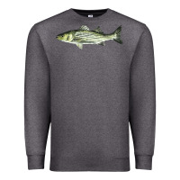 Charcoal Heather Striped Bass Premium Sweatshirt - LillyAllenDesigns