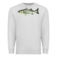 Dove Grey Striped Bass Premium Sweatshirt - LillyAllenDesigns