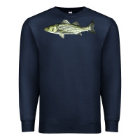 Navy Striped Bass Premium Sweatshirt - LillyAllenDesigns