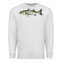Oatmeal Heather Striped Bass Premium Sweatshirt - LillyAllenDesigns