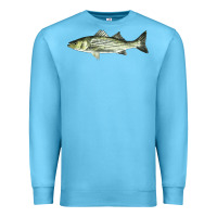 Ocean Blue Striped Bass Premium Sweatshirt - LillyAllenDesigns