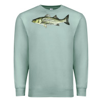 Seafoam Striped Bass Premium Sweatshirt - LillyAllenDesigns