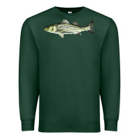 Sports Green Striped Bass Premium Sweatshirt - LillyAllenDesigns