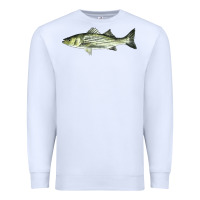 White Striped Bass Premium Sweatshirt - LillyAllenDesigns