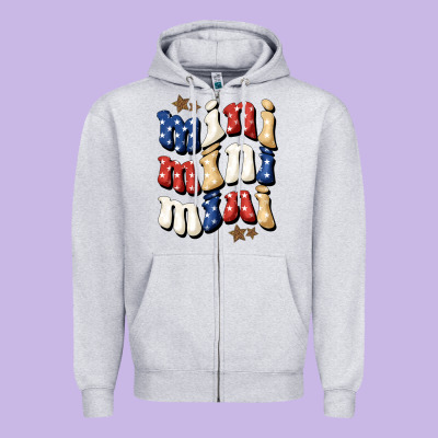 American Mini Zipper Hoodie Designed By Bundleandbundleshop
