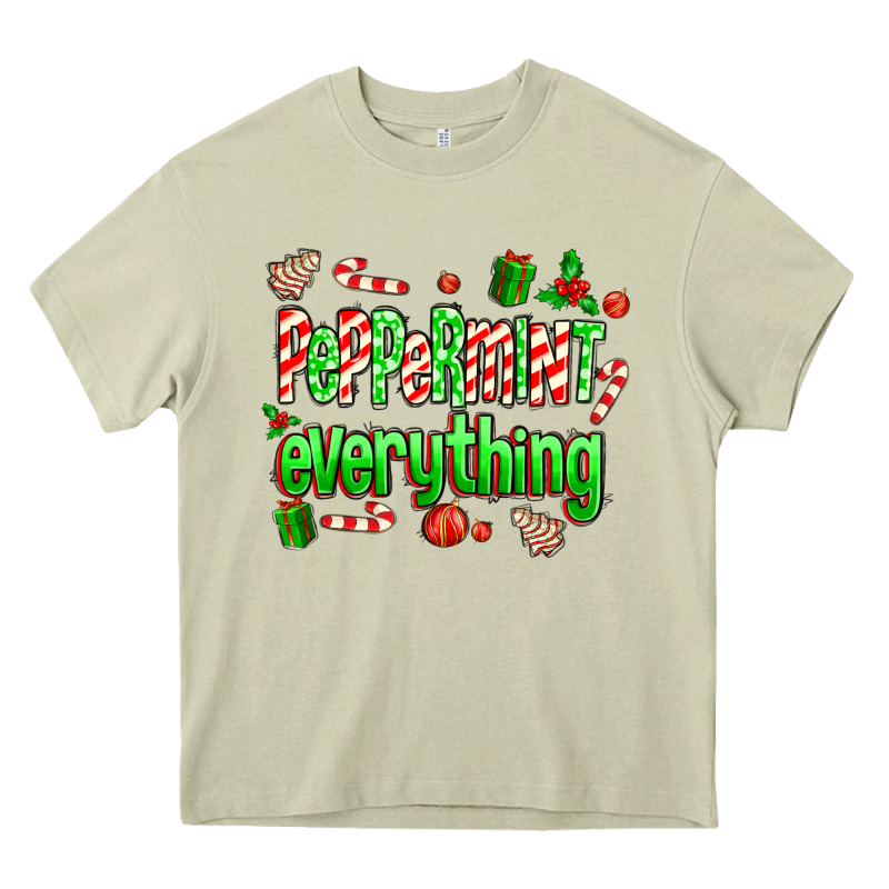 Peppermint Everything Heavy Core Tee by MaliasSmallBusiness | Teevron