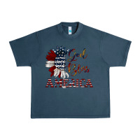 Midnight Navy god bless america Urban Heavy Tee - JahusDesignShop