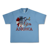 Pebble Blue god bless america Urban Heavy Tee - JahusDesignShop