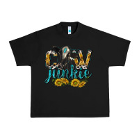 Black Cow Junkie with Cow Urban Heavy Tee - texasbilliewilder