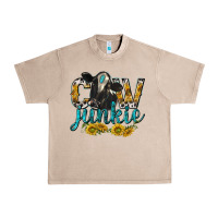French Oak Cow Junkie with Cow Urban Heavy Tee - texasbilliewilder