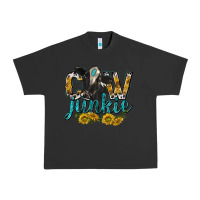 Pigment Black Cow Junkie with Cow Urban Heavy Tee - texasbilliewilder