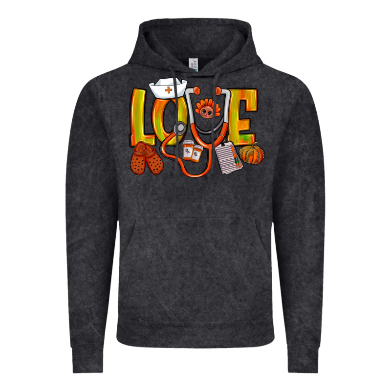Thanksgiving Love Nurse Vintage Hoodie by NancyCooperArtShop | Teevron