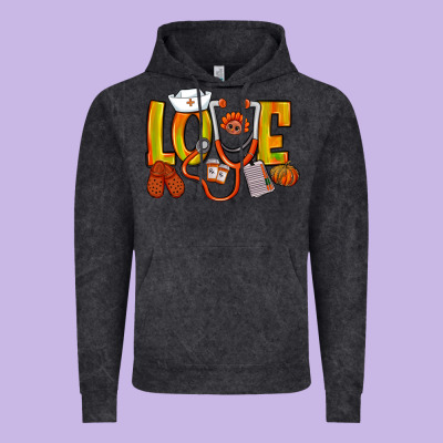 Thanksgiving Love Nurse Vintage Hoodie Designed By Nancycooperartshop