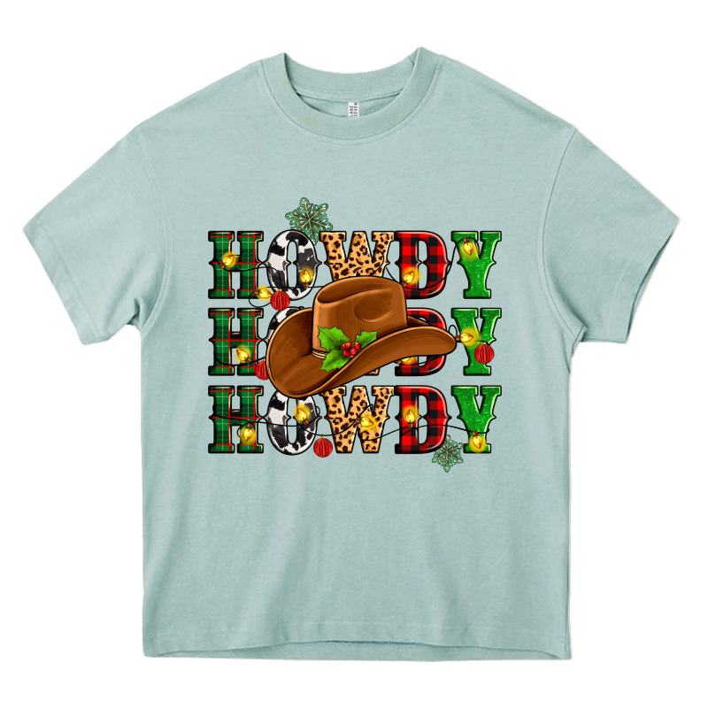 Howdy Howdy Howdy Christmas Heavy Core Tee by MaliasSmallBusiness | Teevron