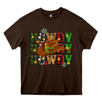 Chocolate Brown Howdy Howdy Howdy christmas Heavy Core Tee - MaliasSmallBusiness