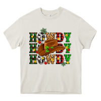 Cream Howdy Howdy Howdy christmas Heavy Core Tee - MaliasSmallBusiness