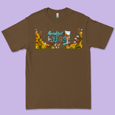 Thankful Nurse Fall Libbey Glass Premium Tee Designed By Bundleandbundleshop