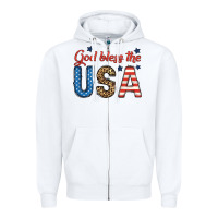 White god bless the usa Zipper Hoodie - BundleAndBundleShop