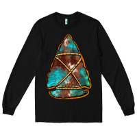 Black turquoise cowhide arrowhead Long Sleeve Tee - Jasminsmagicworld