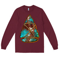 Burgundy turquoise cowhide arrowhead Long Sleeve Tee - Jasminsmagicworld