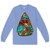 Colony Blue turquoise cowhide arrowhead Long Sleeve Tee - Jasminsmagicworld