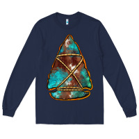Navy turquoise cowhide arrowhead Long Sleeve Tee - Jasminsmagicworld