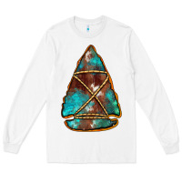 White turquoise cowhide arrowhead Long Sleeve Tee - Jasminsmagicworld
