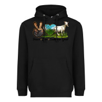 Black Peace Love Cashmere Goat Heavyweight Hoodie - LillyAllenDesigns