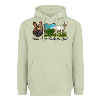 Matcha Peace Love Cashmere Goat Heavyweight Hoodie - LillyAllenDesigns