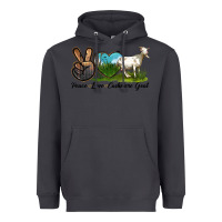 Smoke Peace Love Cashmere Goat Heavyweight Hoodie - LillyAllenDesigns