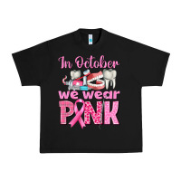 Black In October We Wear Pink Breast Cancer Awareness Urban Heavy Tee - texasbilliewilder