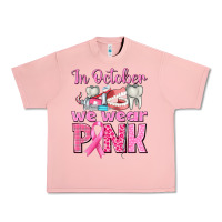 Salmon In October We Wear Pink Breast Cancer Awareness Urban Heavy Tee - texasbilliewilder