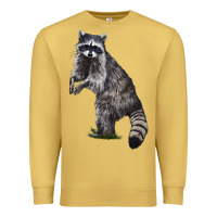 Antique Gold Raccoon Illustrations Premium Sweatshirt - LillyAllenDesigns