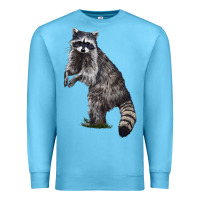 Ocean Blue Raccoon Illustrations Premium Sweatshirt - LillyAllenDesigns