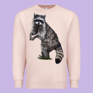 Raccoon Illustrations Premium Sweatshirt Designed By Lillyallendesigns