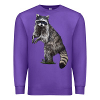Purple Raccoon Illustrations Premium Sweatshirt - LillyAllenDesigns