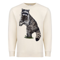 Sandshell Raccoon Illustrations Premium Sweatshirt - LillyAllenDesigns