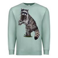 Seafoam Raccoon Illustrations Premium Sweatshirt - LillyAllenDesigns
