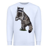 White Raccoon Illustrations Premium Sweatshirt - LillyAllenDesigns
