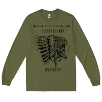 Army Green A Feathered indians tyler darling childers art gift for fans Long Sleeve Tee - tuanDangUi
