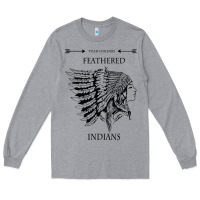 Heather Grey A Feathered indians tyler darling childers art gift for fans Long Sleeve Tee - tuanDangUi
