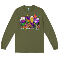 Mardi Gras Wine Glasses Cowgirl Long Sleeve Tee | Teevron